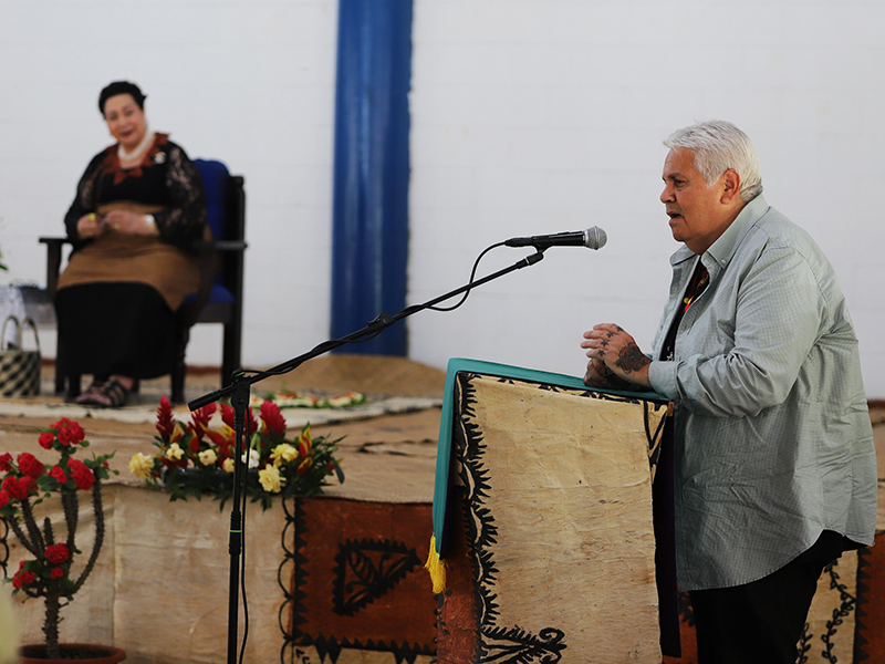 UAICC Co-Chair Rev Ken Sumner addresses Her Royal Highness Princess Salote Mafile’o Pilolevu Tuita UAICC Co-Chair Rev Ken Sumner addresses Her Royal Highness Princess Salote Mafile’o Pilolevu Tuita