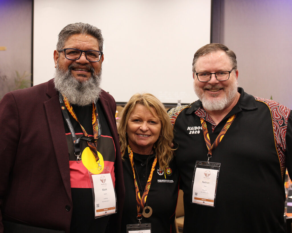 Rev Mark Kickett Alison Overeem and Nathan Tyson