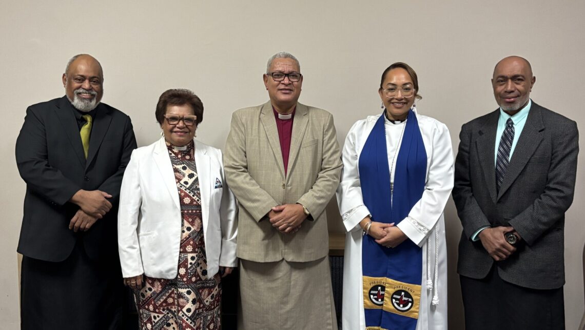 Rev Tui Waqanibaravi, Rev Viniana Rokomasi Ravetali, Rev Pita Qasevakatini, President, Rev Tevita Lidi